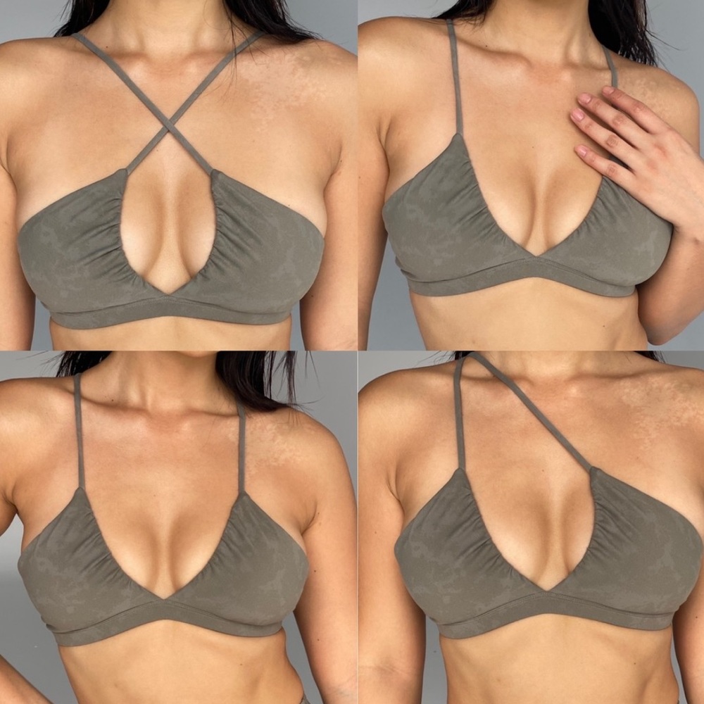 Crop Shop Boutique Mila Sports Bra- Mocha